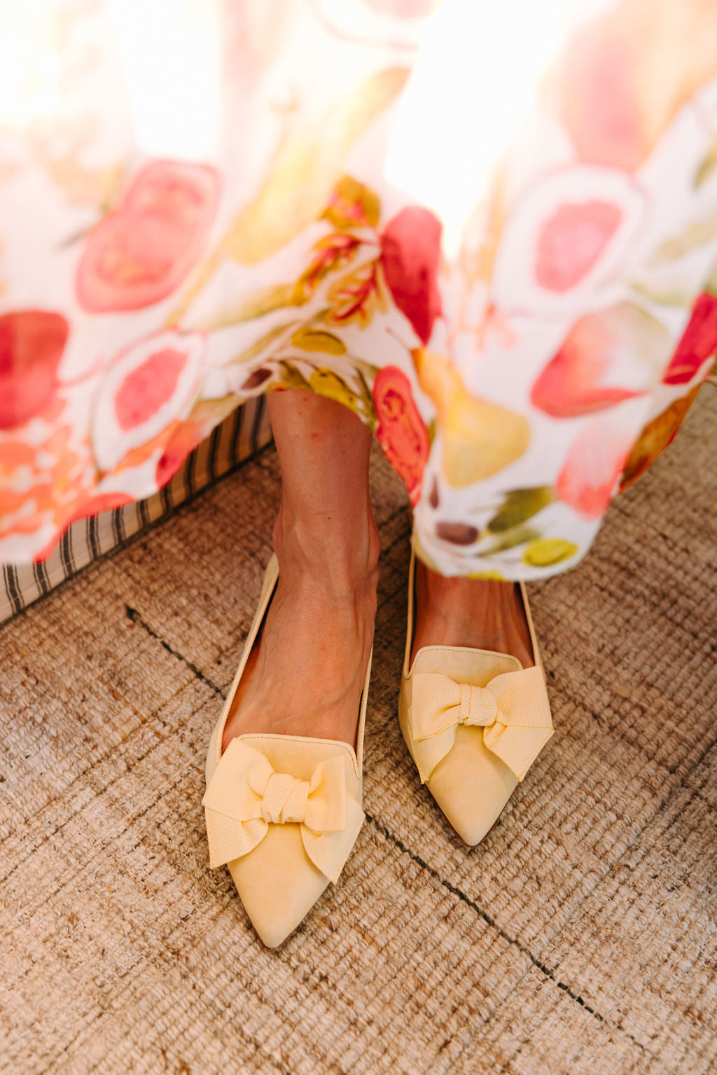 Citrus-Paglia bow loafer Pointy