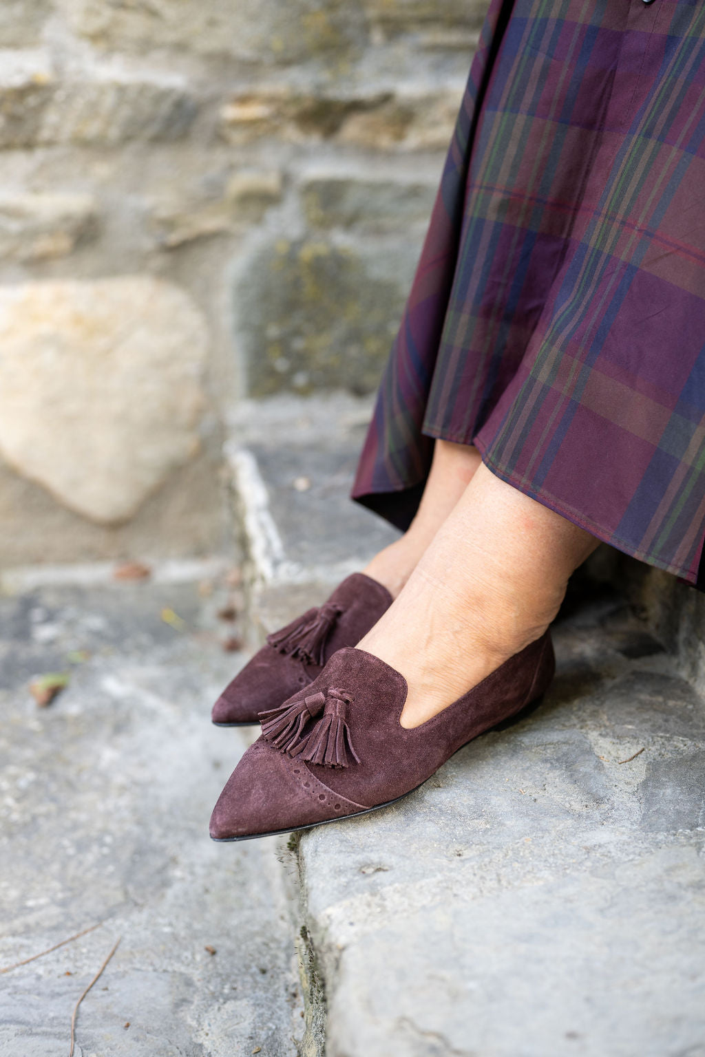 Bordeaux Budapester Tasselloafer Pointy