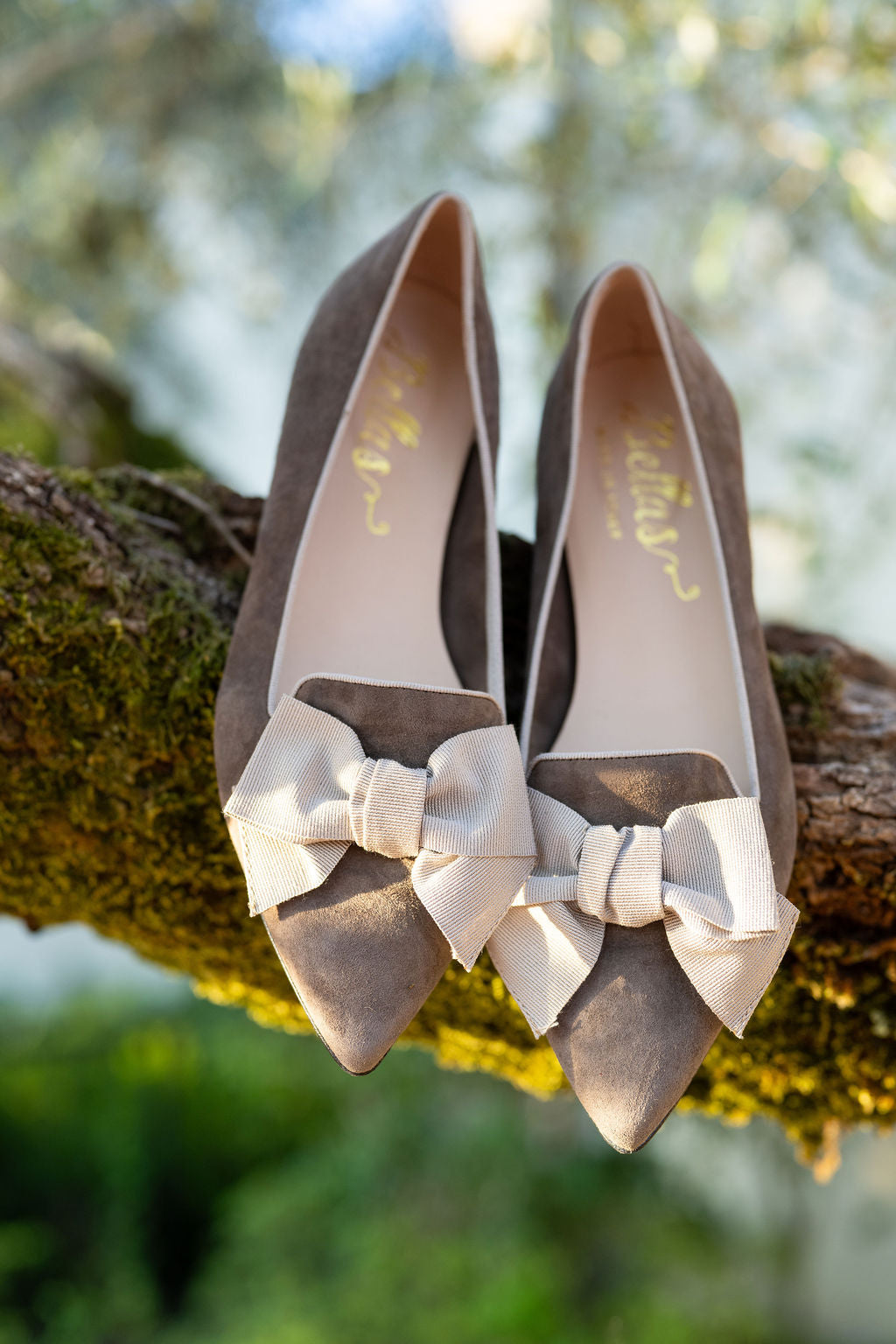 Tortora-Cenere Schleifenloafer Pointy