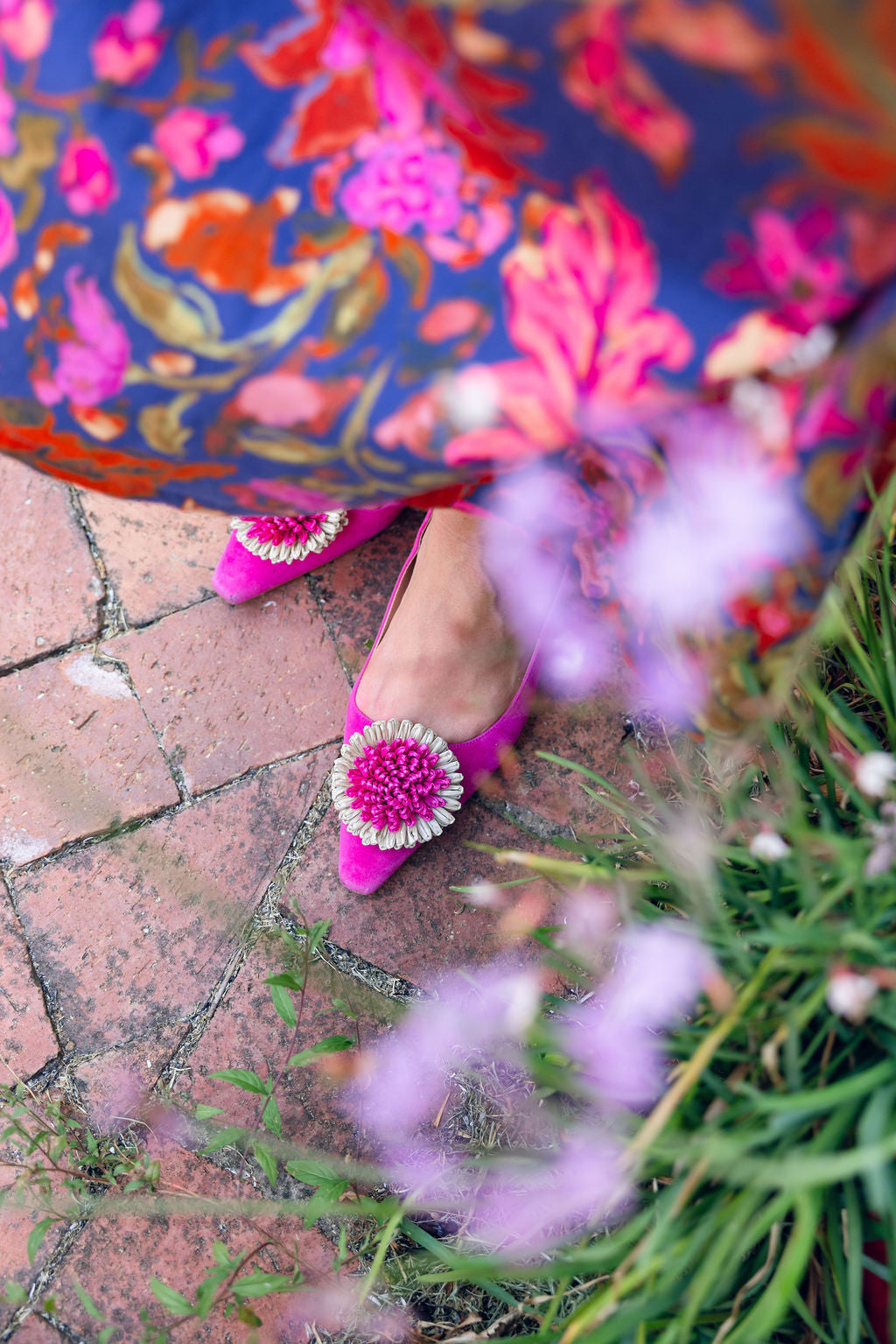 SHOOTINGSCHUH Hot Pink Bast Fiore Pointy 41
