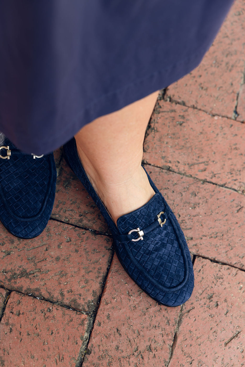 Blu Woven Horsebit Loafer