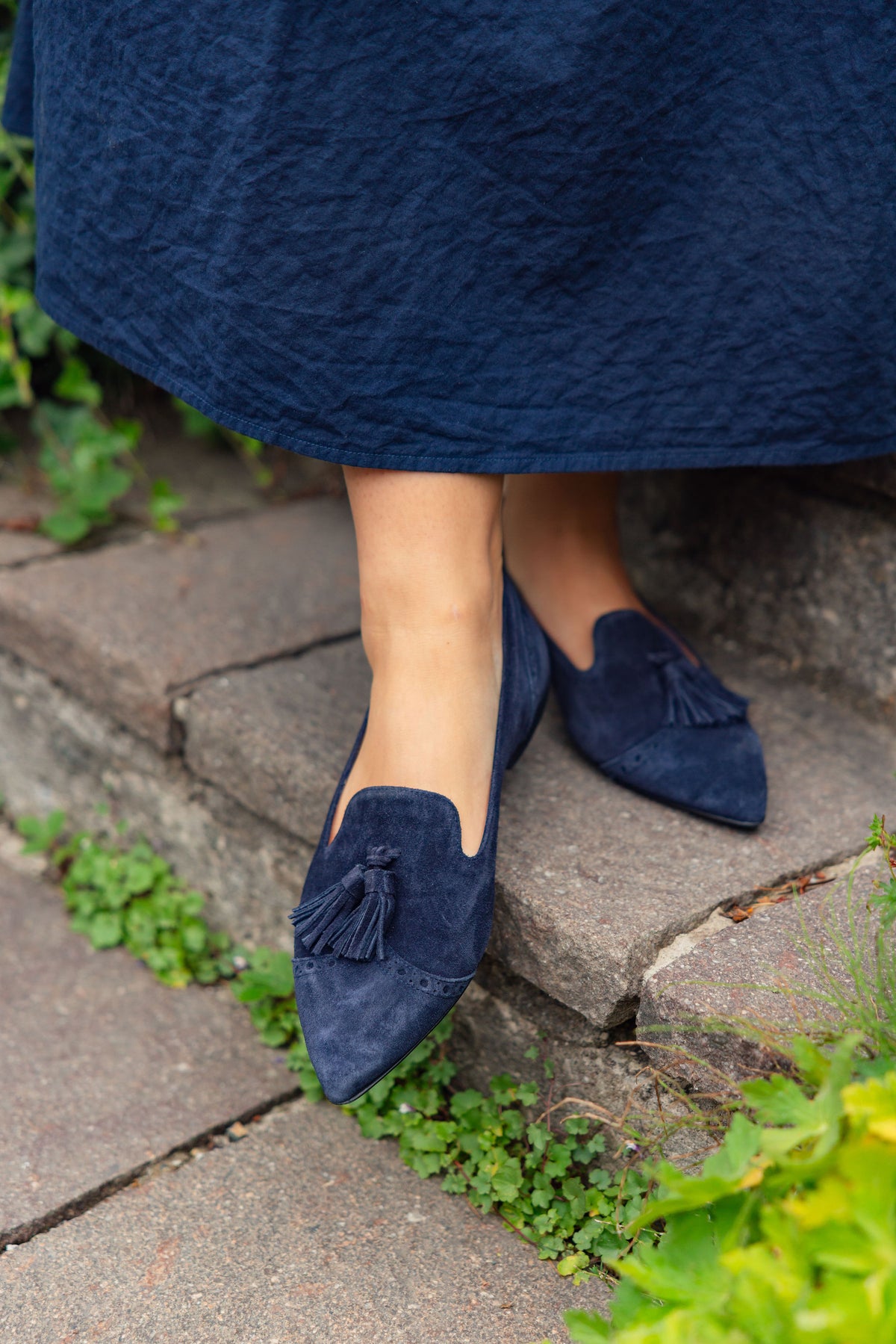SHOOTINGSCHUH Bleu Budapester Tasselloafer Pointy 41