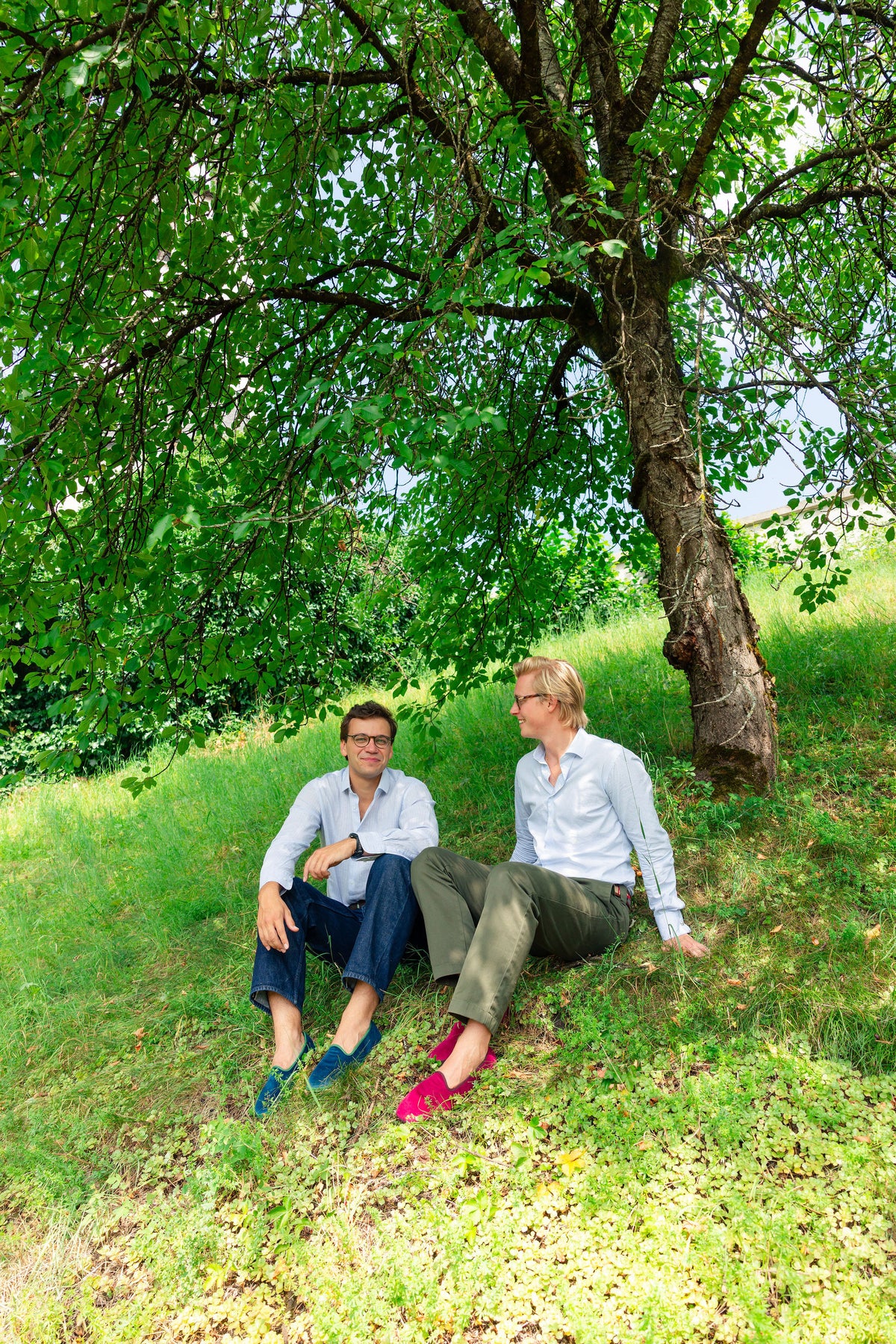 Bluette-Verde Velluto Furlane Herren