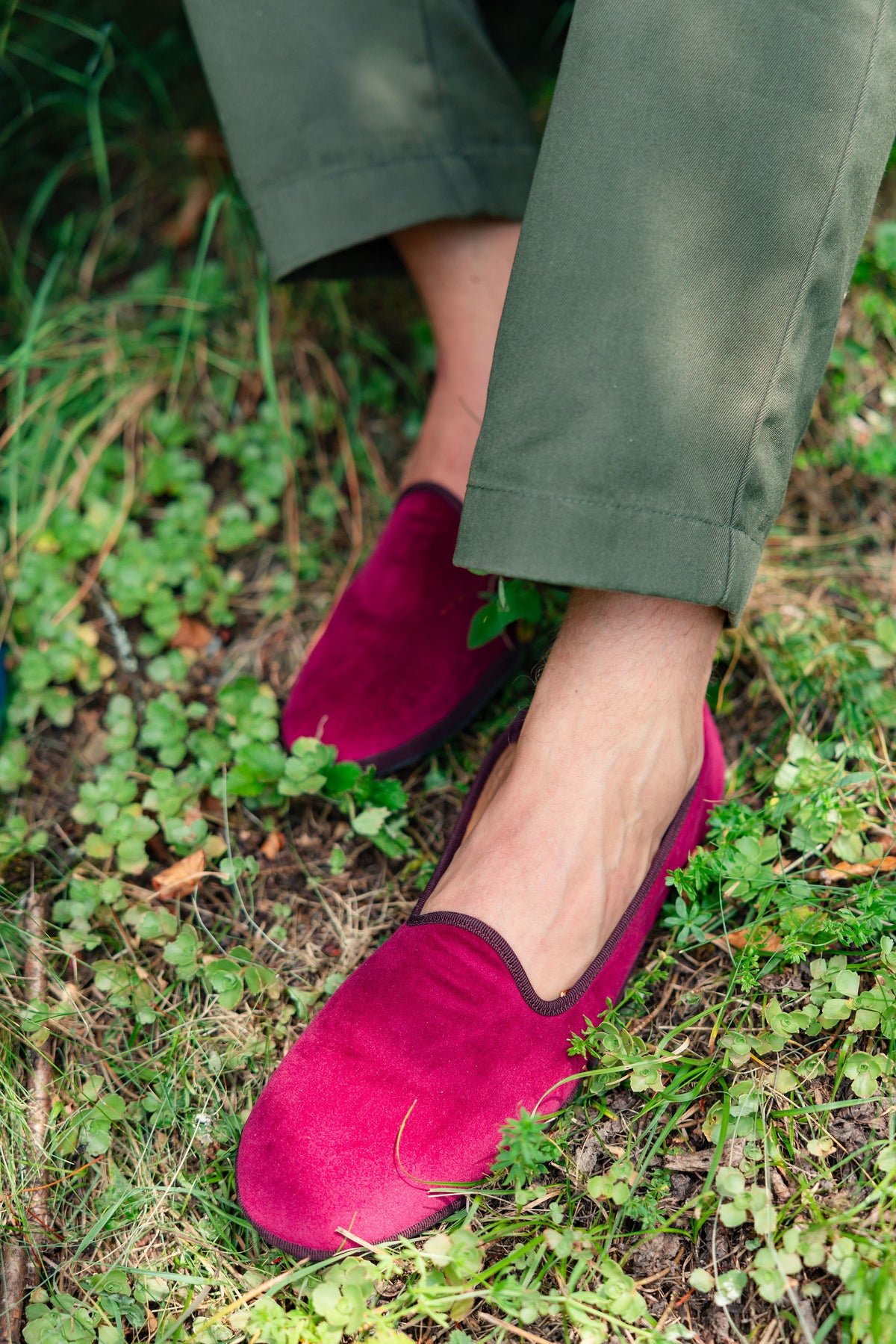 Burgundy-Melanzana Velluto Furlane Herren