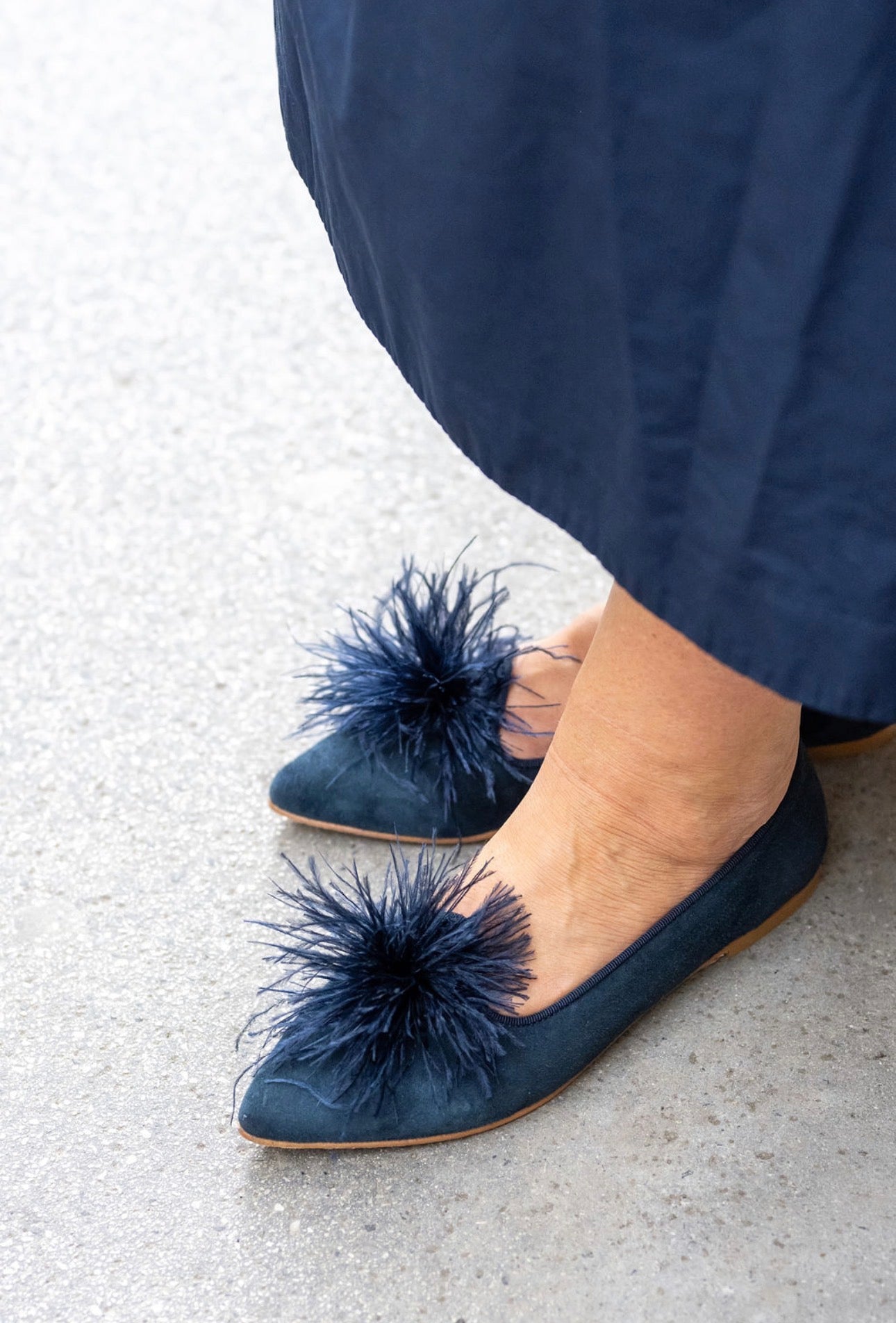 SHOOTINGSCHUH Blu Federn Pointy 41