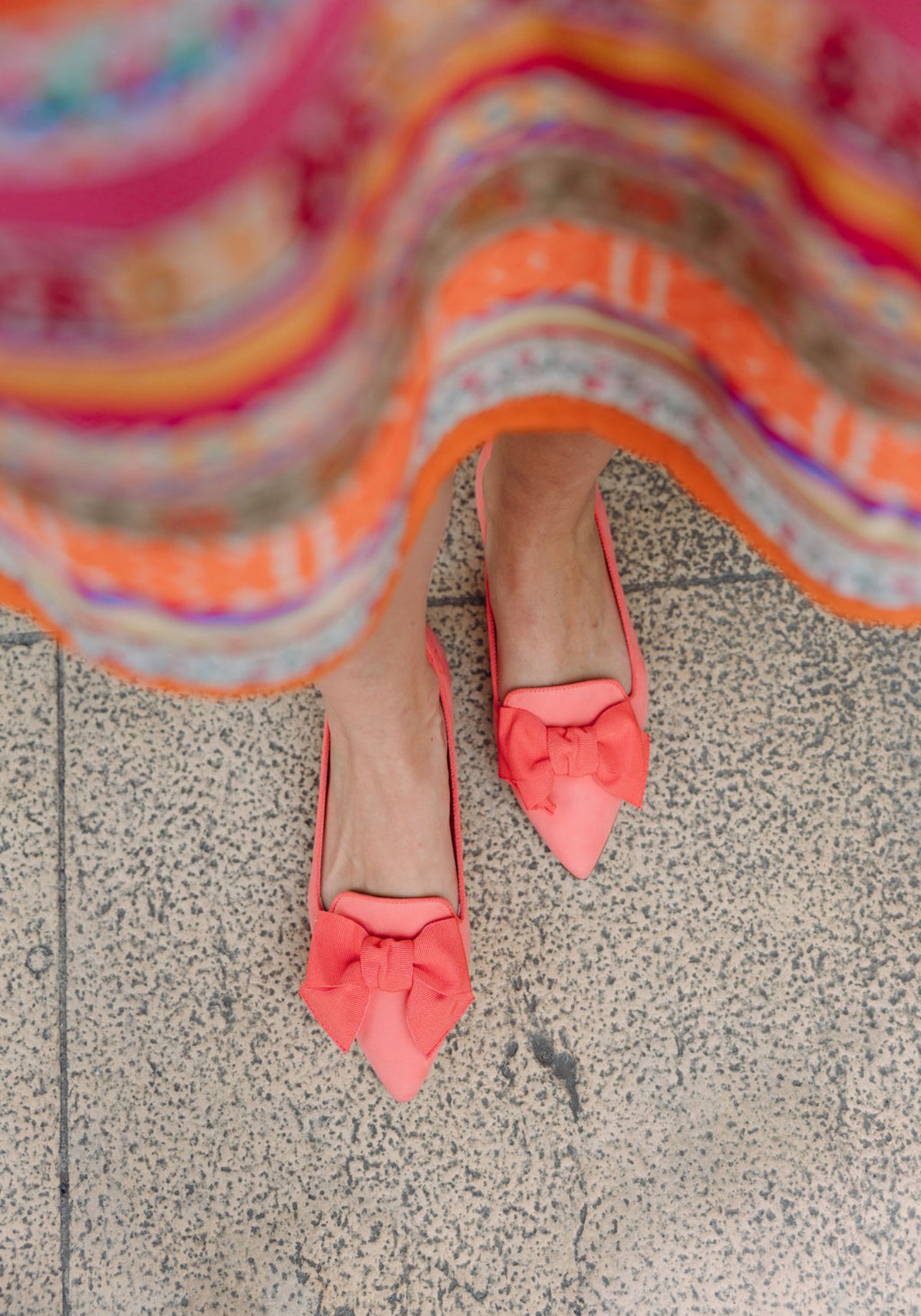 Rosso Pointy bow loafer