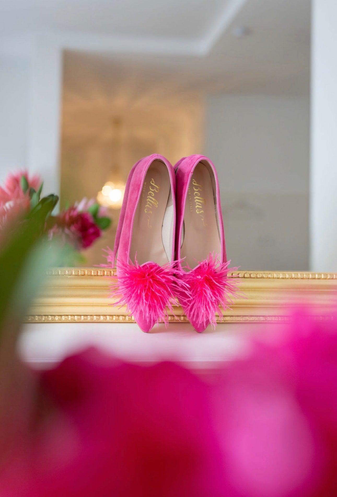 SHOOTINGSCHUH Fuxia Federn Pointy 41
