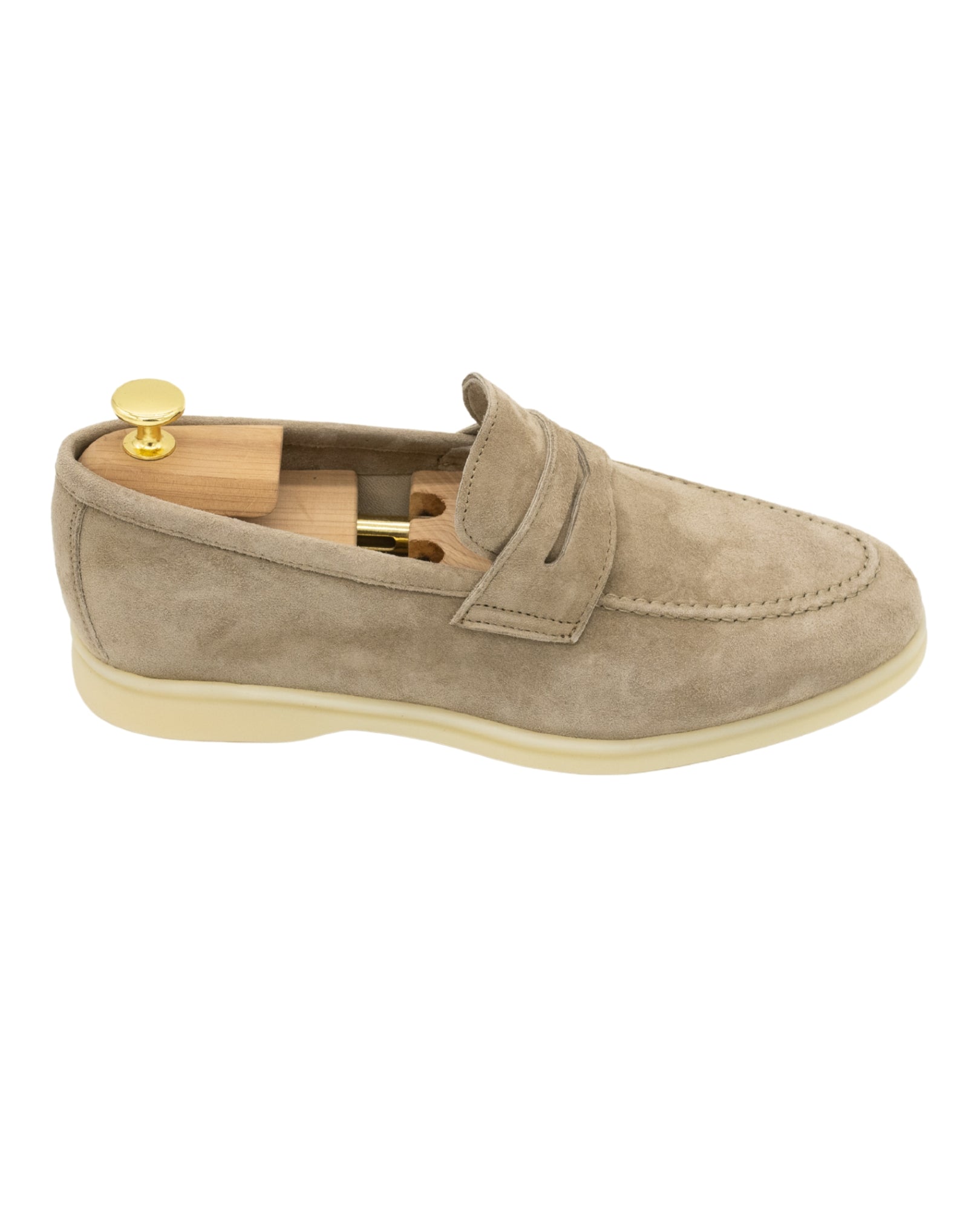 Beige Yachtslipper Herren