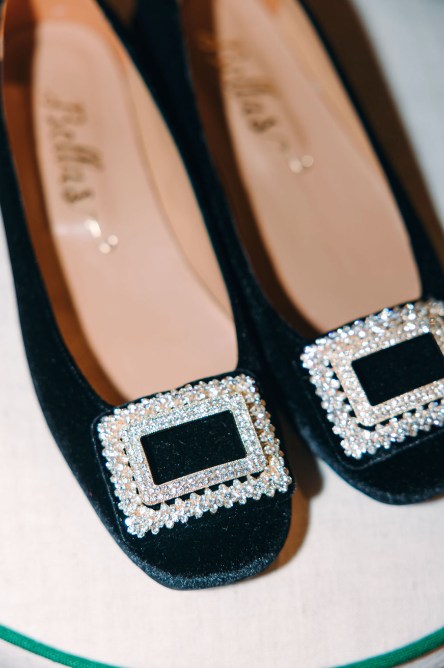 Ballerina Black Velvet Glitter