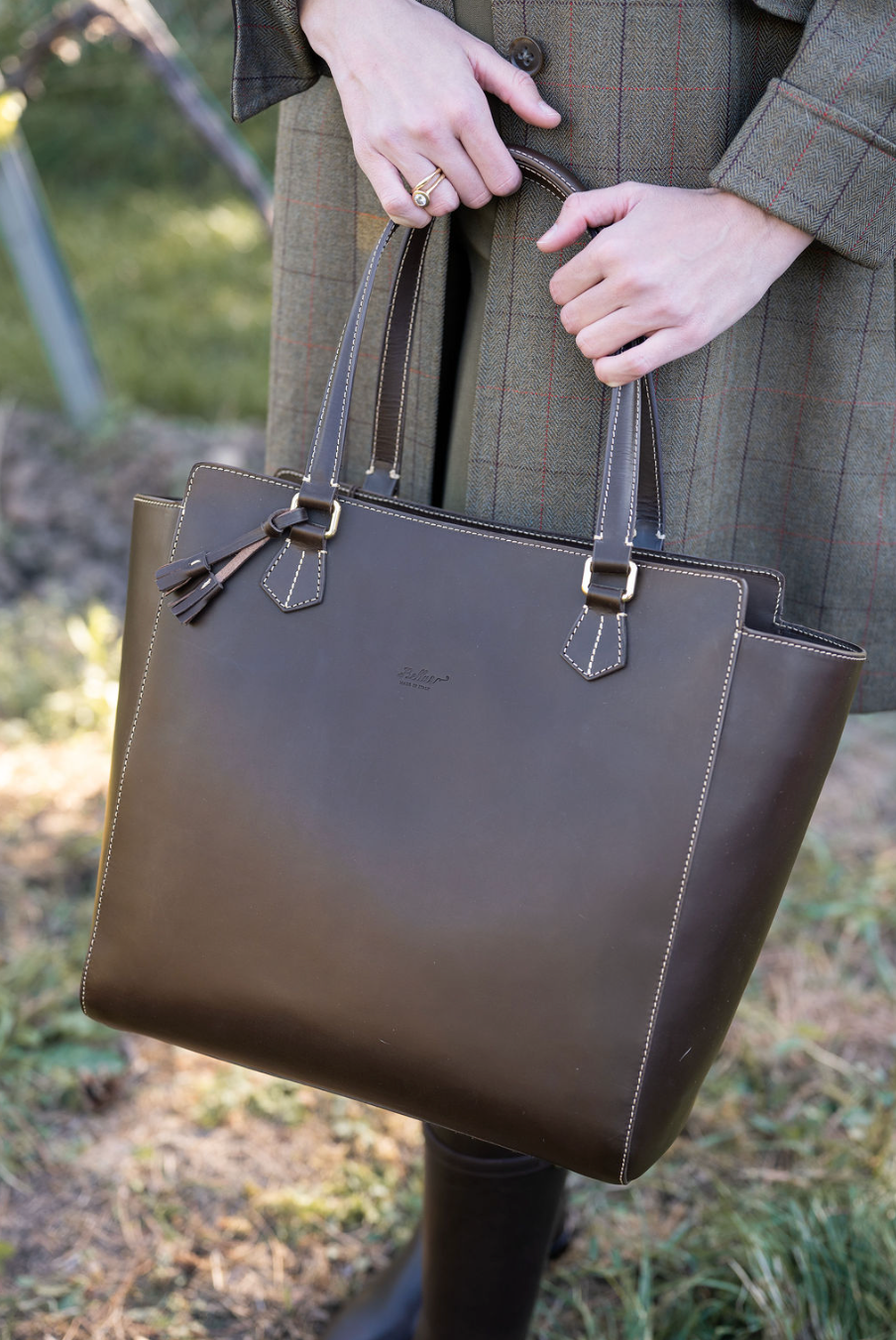 Bellas Shopper Dark Brown Large