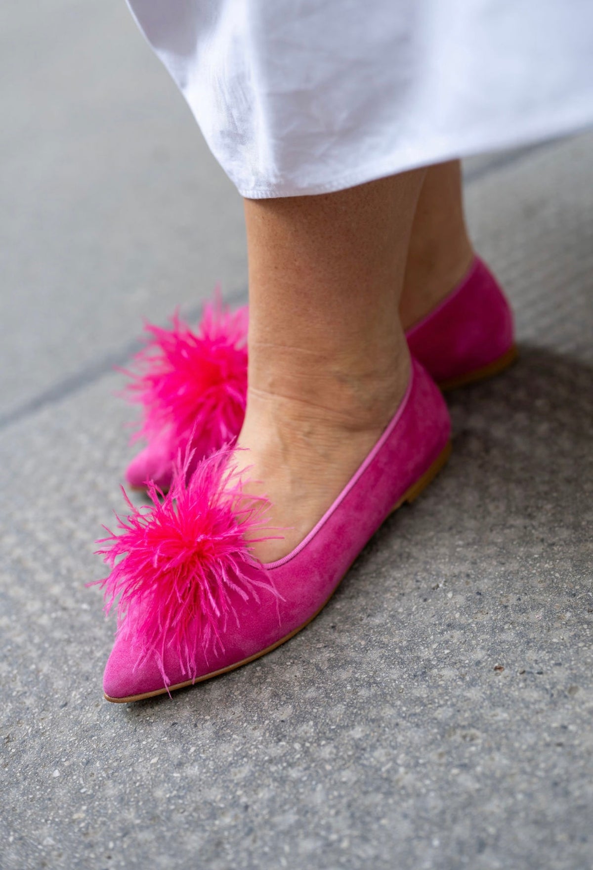 Fuxia Federn Pointy