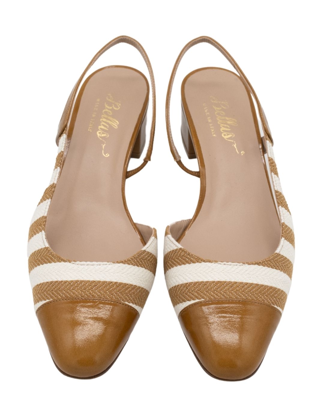 SHOOTINGSCHUH Cognac Stripes Slingback 41