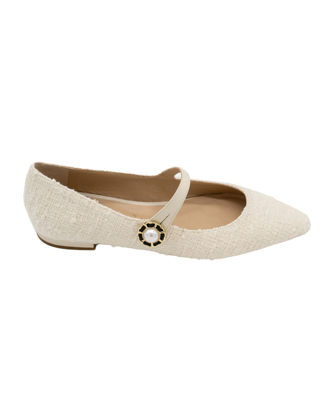 Cream Mary Jane Tweed