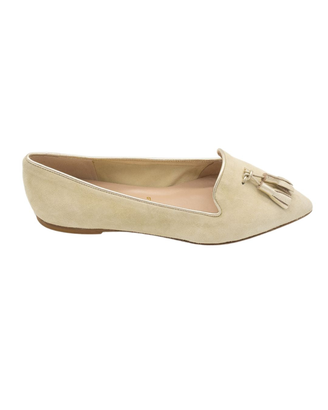 Crema-Berg Wash Platino Tassel Loafer Pointy (short tassel)