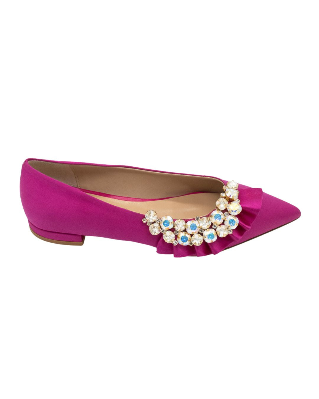 Festive Pink Rüschenloafer Pointy