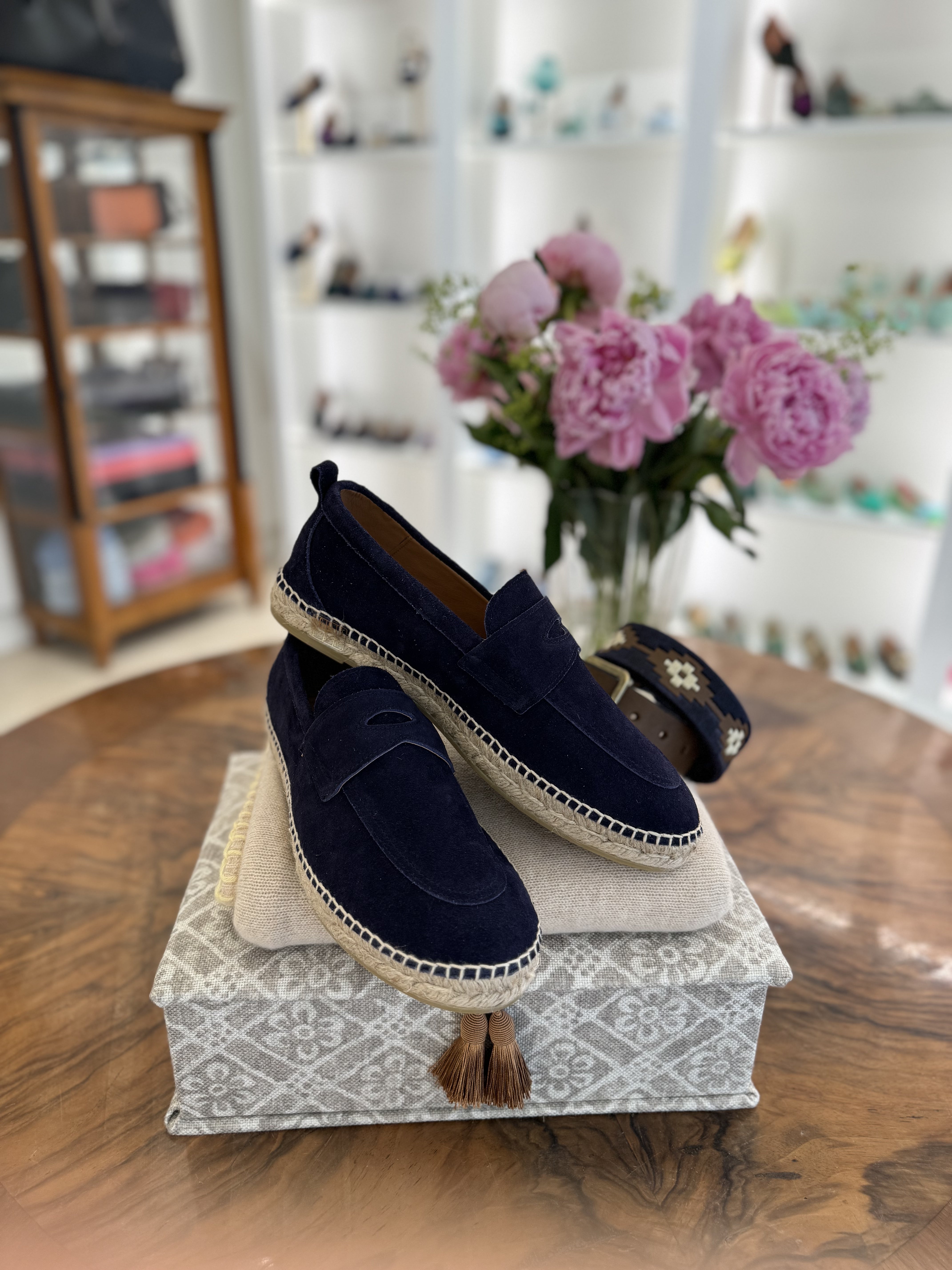 Herren Espadrilles Afelpado Azul