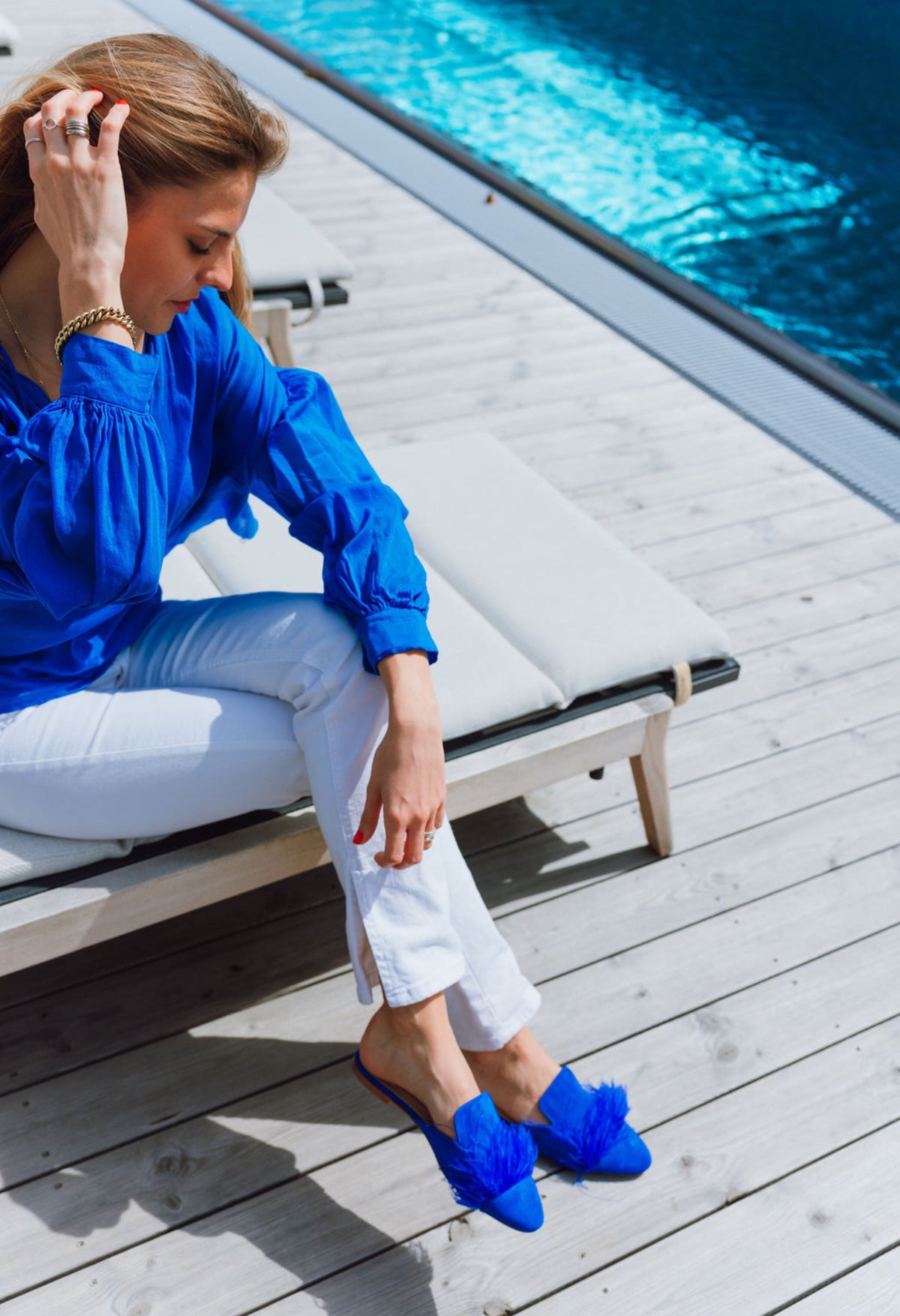 Mules Bluette Feathers