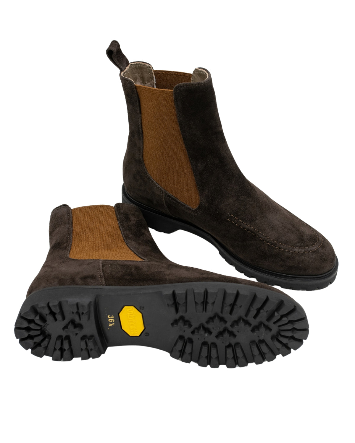 Horse-Cognac Chelseaboots gefüttert
