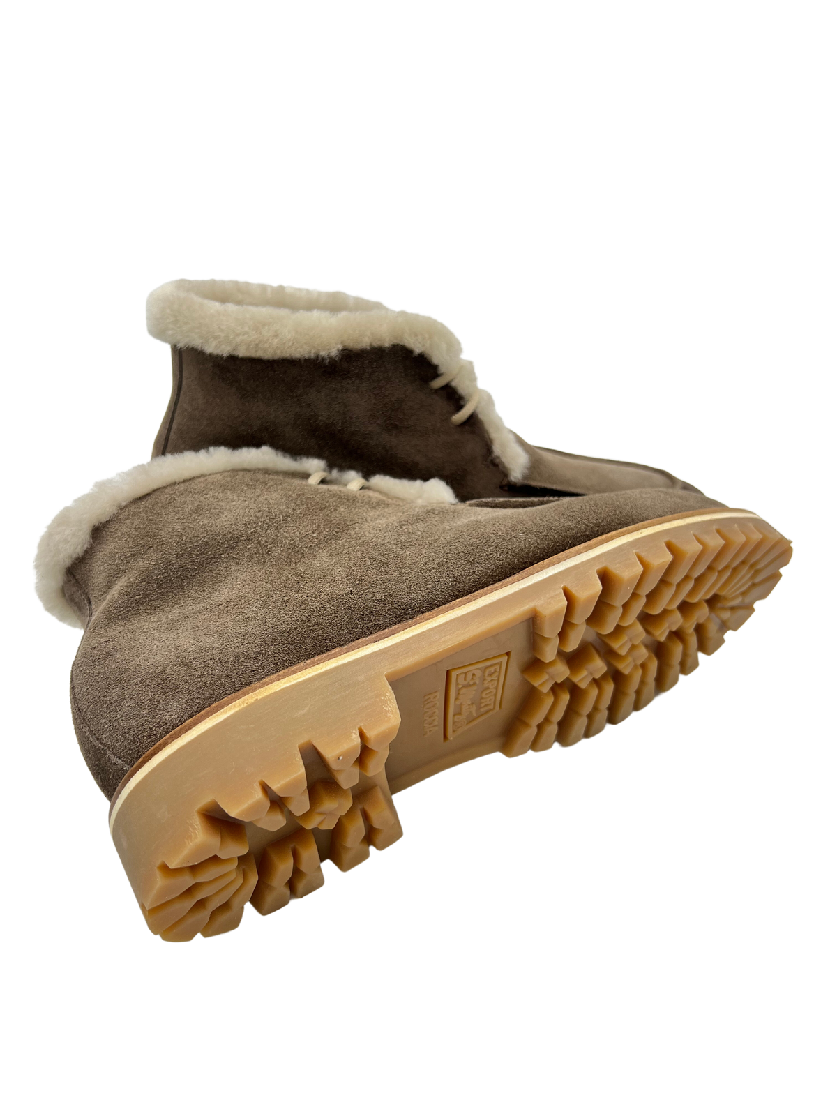 Lace-up ankle boots taupe lined