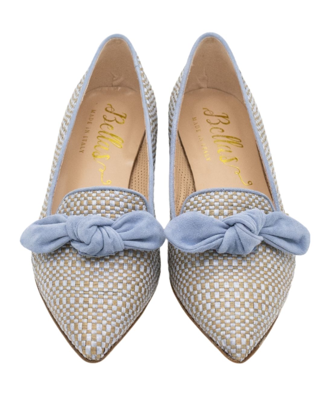 Jeans raffia bow loafer Pointy