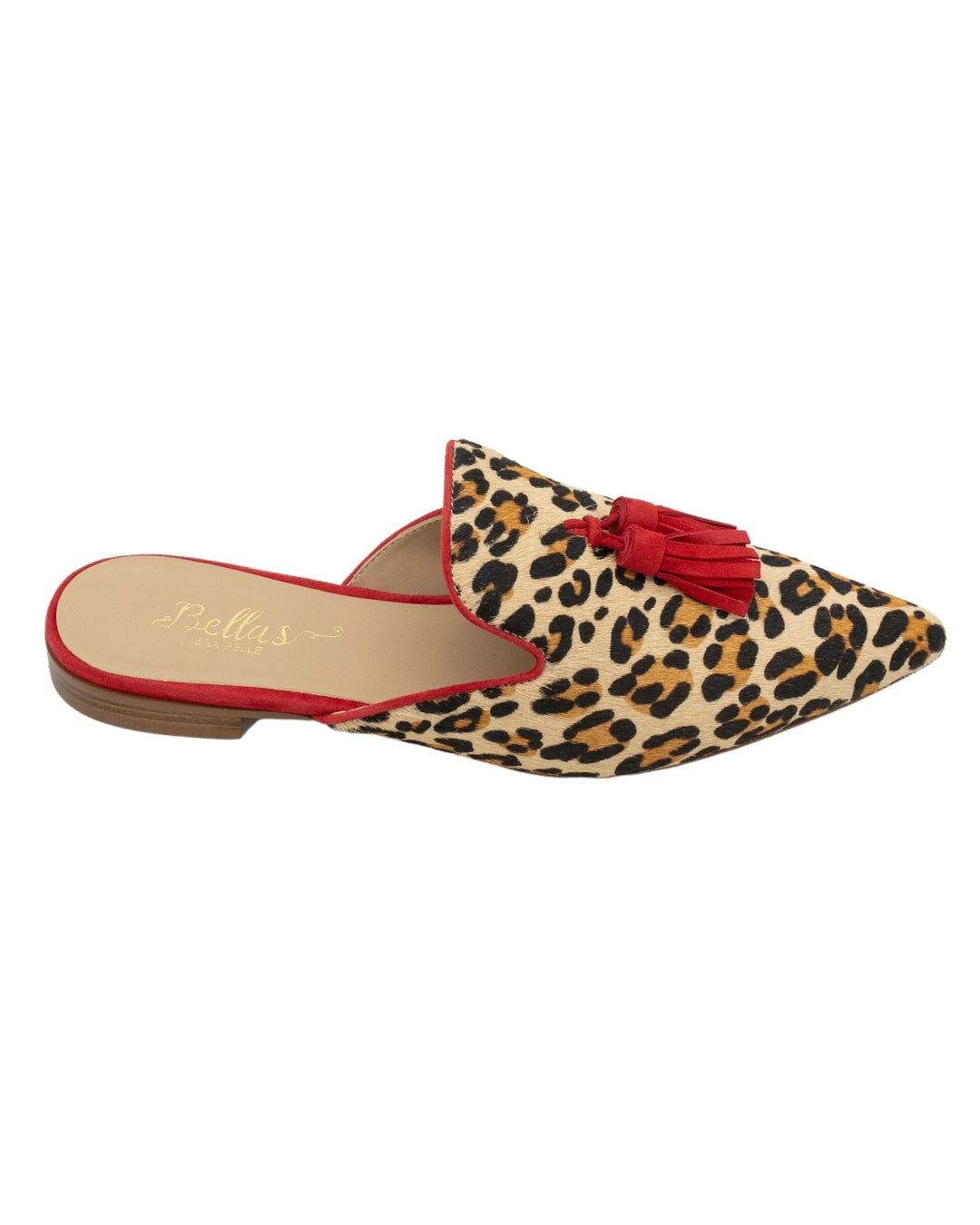 Leopard-Blood Tassel Mules