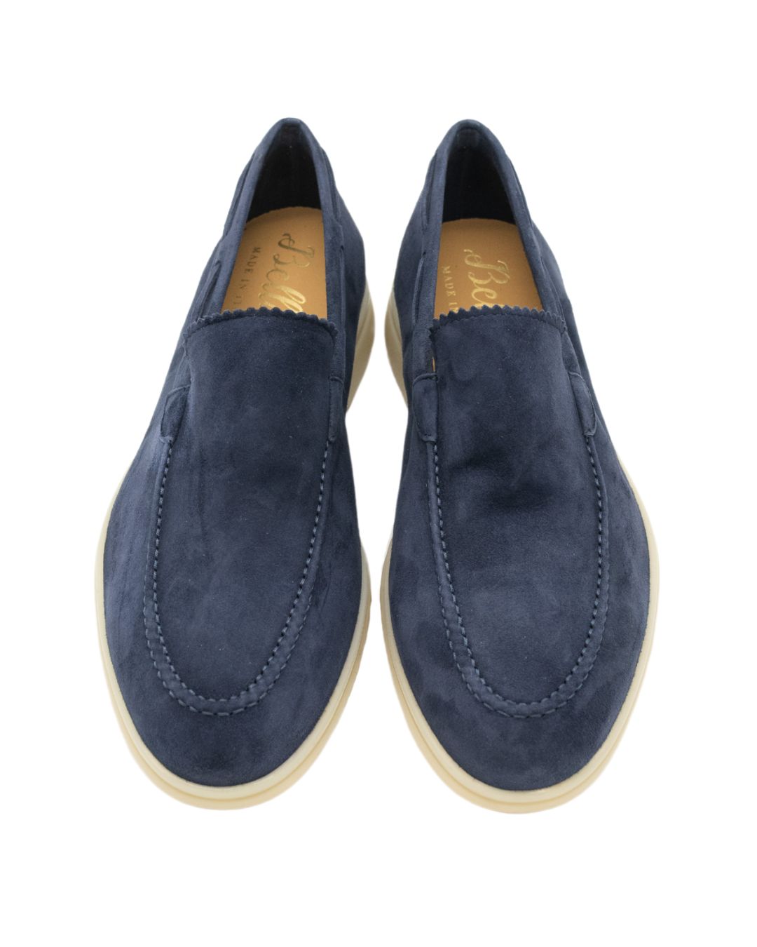 Herren Yachtslipper Navy - beige Sohle