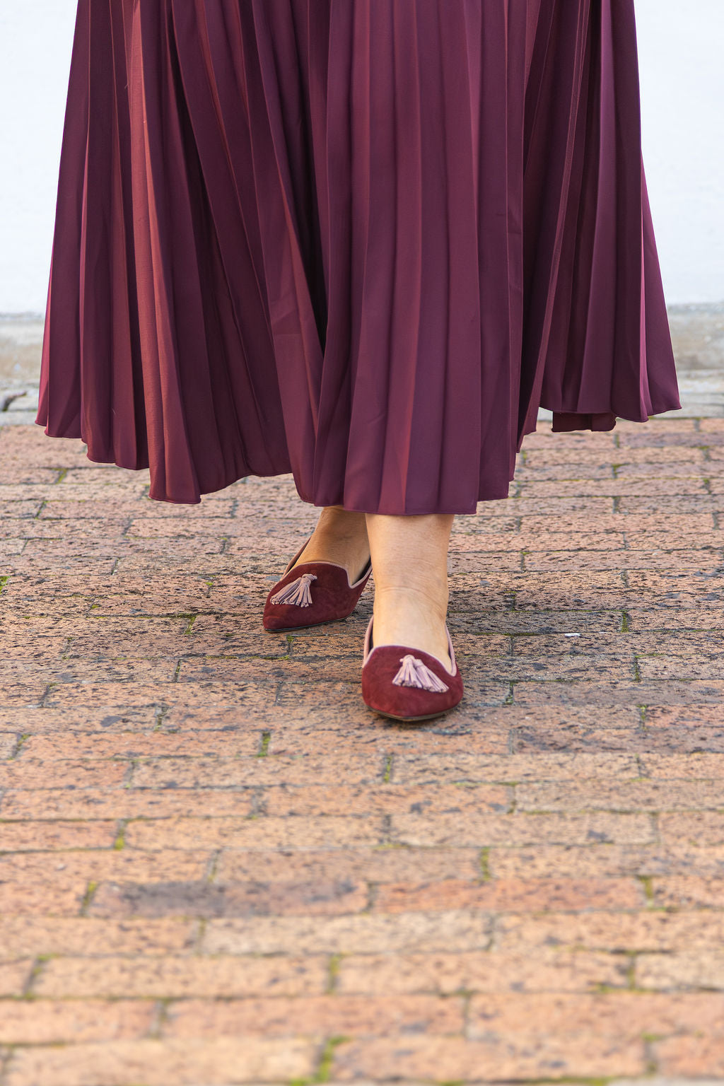 Syrah-Pink Tasselloafer Pointy