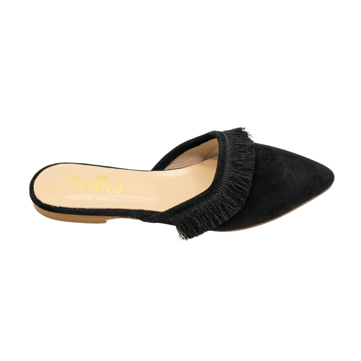 Mules Nero Fringed