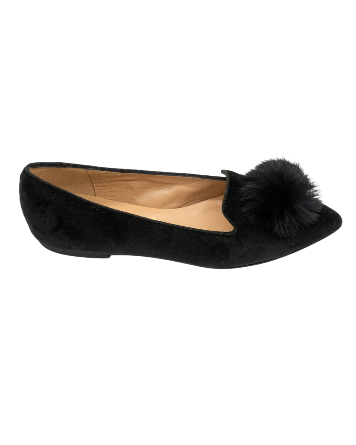 SHOOTINGSCHUH Nero Pompon Samt Pointy 41
