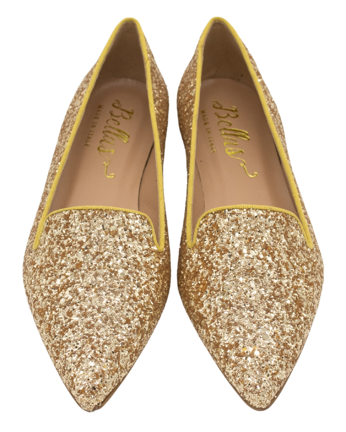 Platino Glitter Pointy Loafer