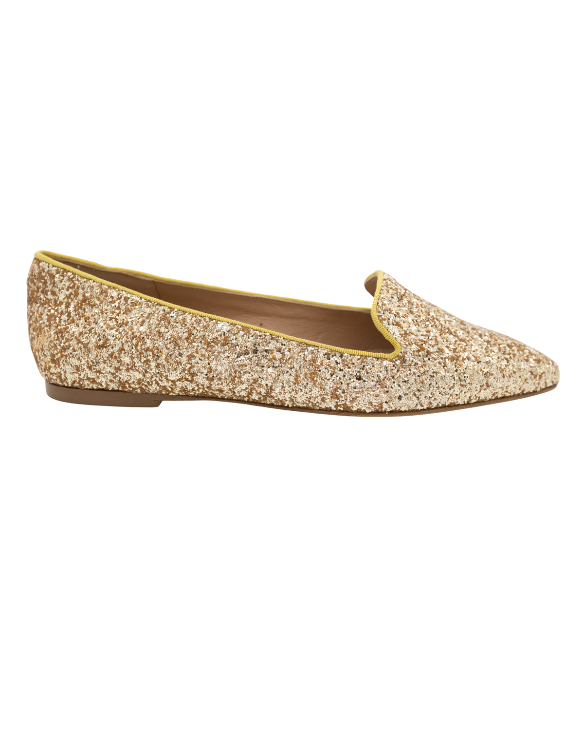 SHOOTINGSCHUH Platino Glitter Pointy Loafer 41