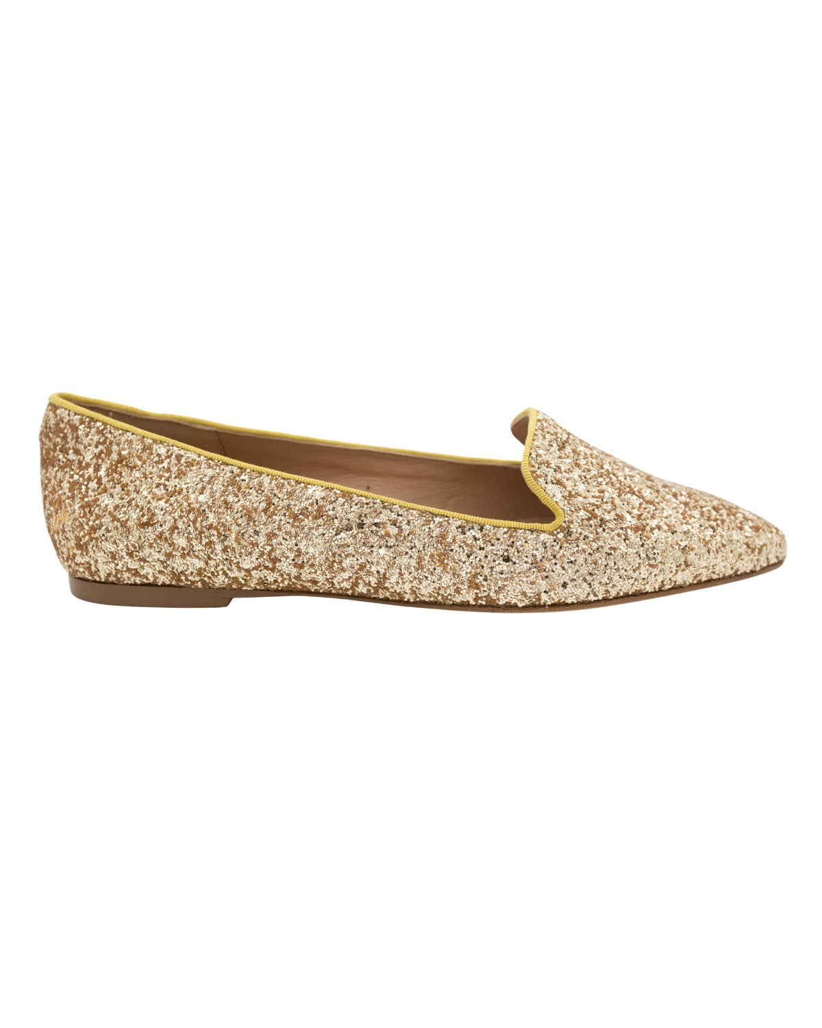 Platino Glitter Pointy Loafer