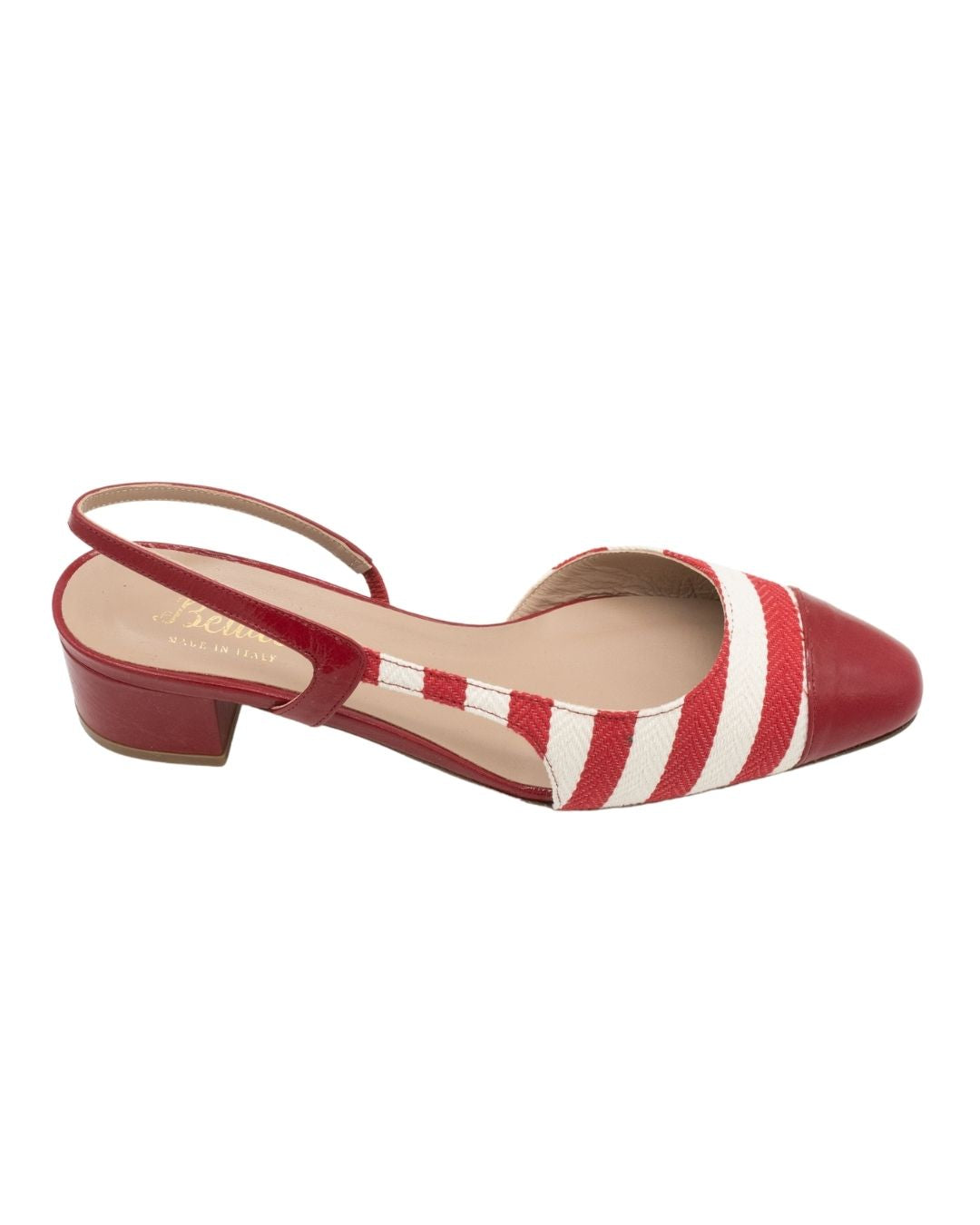 Red Stripes Slingback