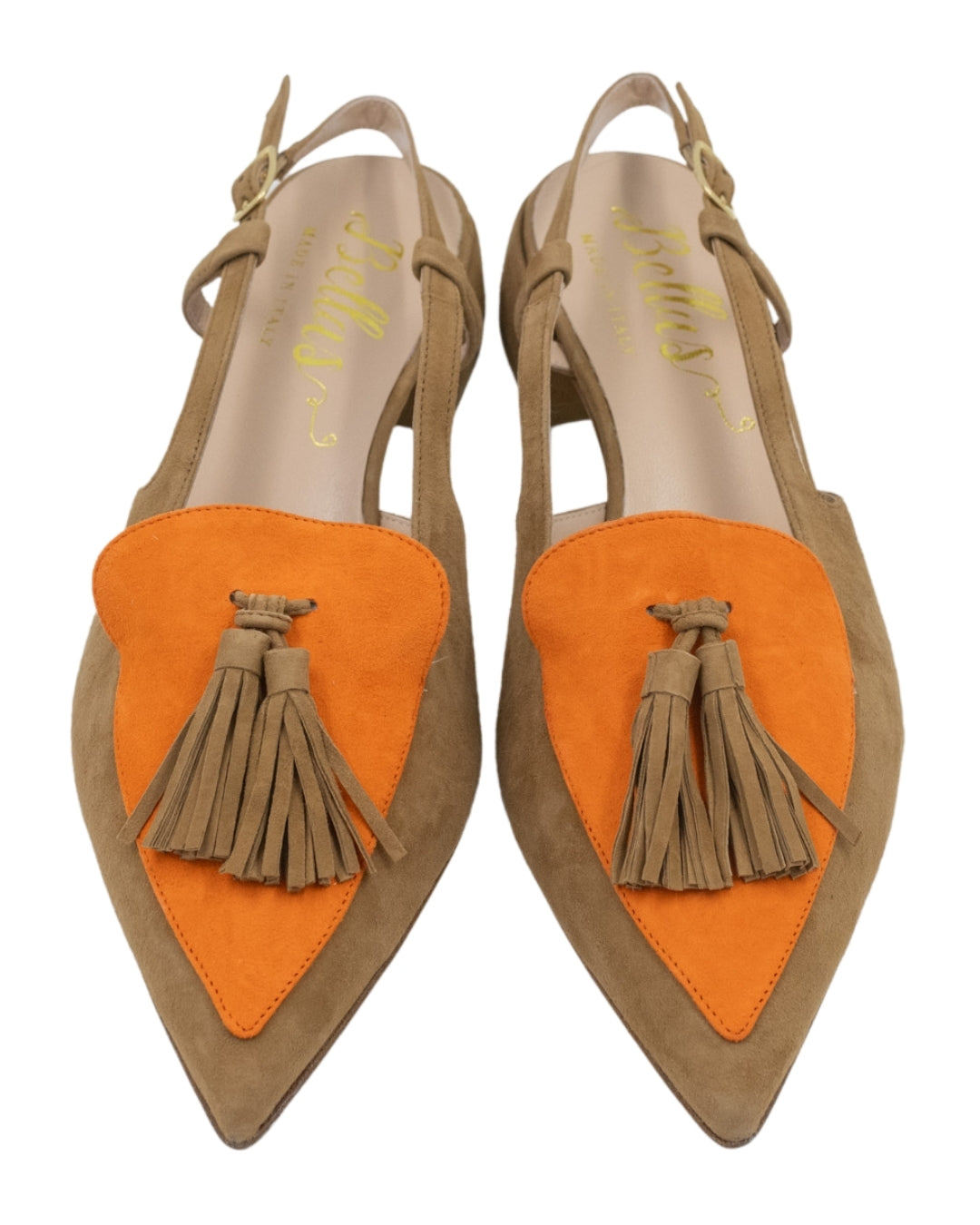SHOOTINGSCHUH Tan-Mandarino Tassel Slingback 41