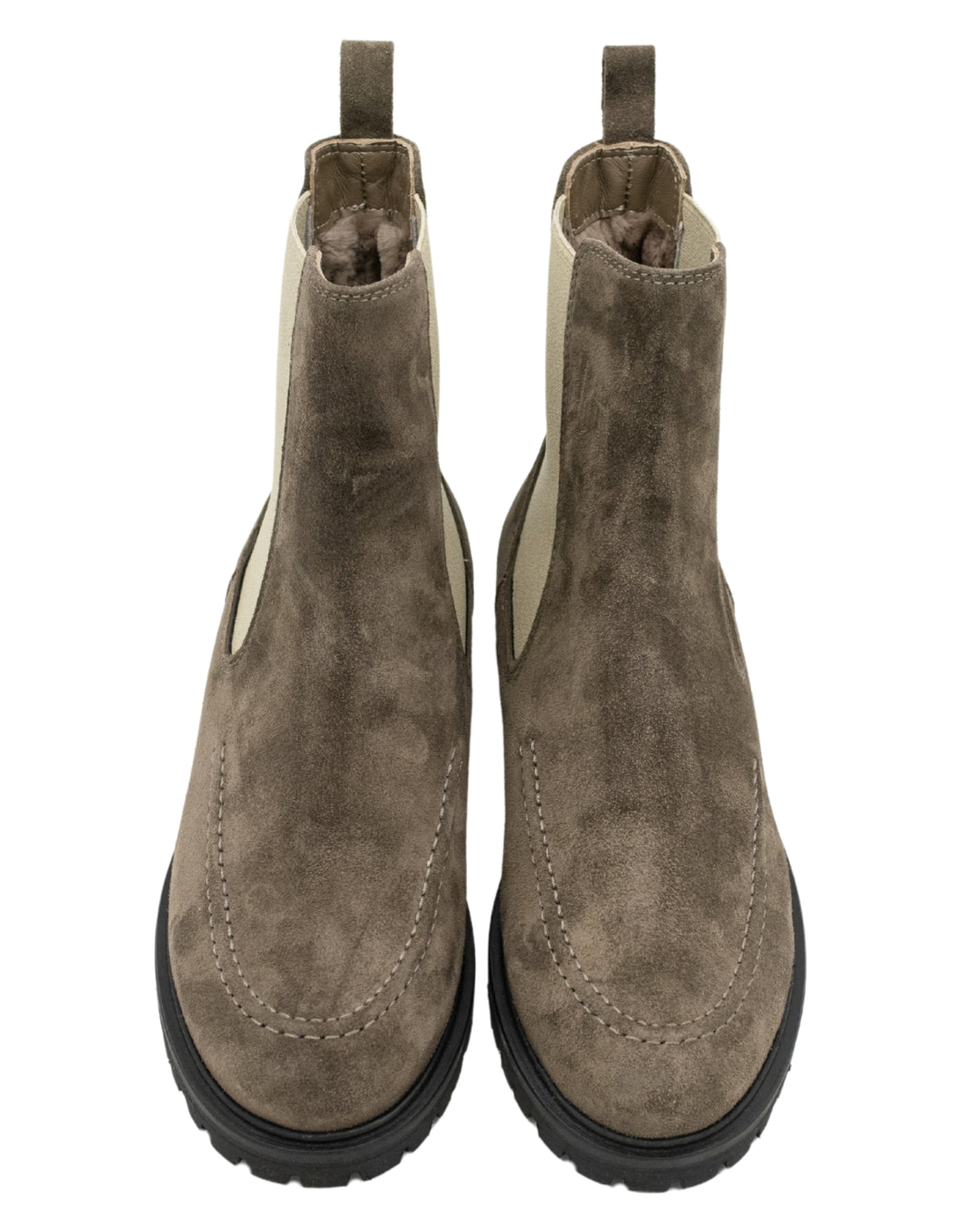 SHOOTINGSCHUH Taupe-Sand Chelseaboots gefüttert 41
