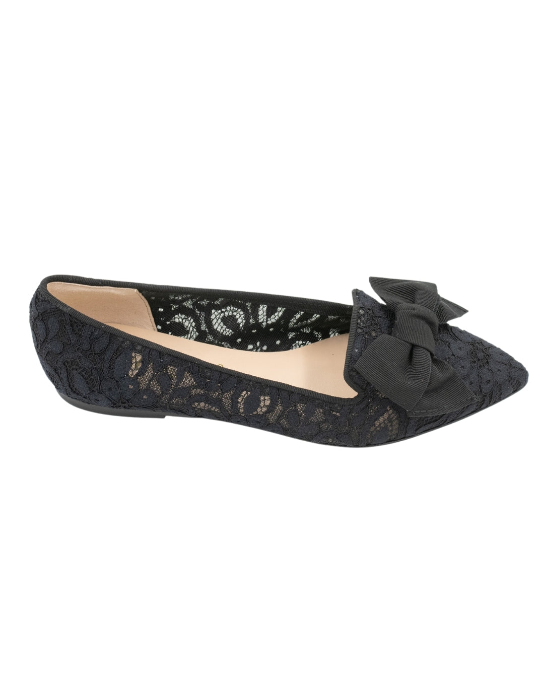 Nero Lace Schleifenloafer Pointy