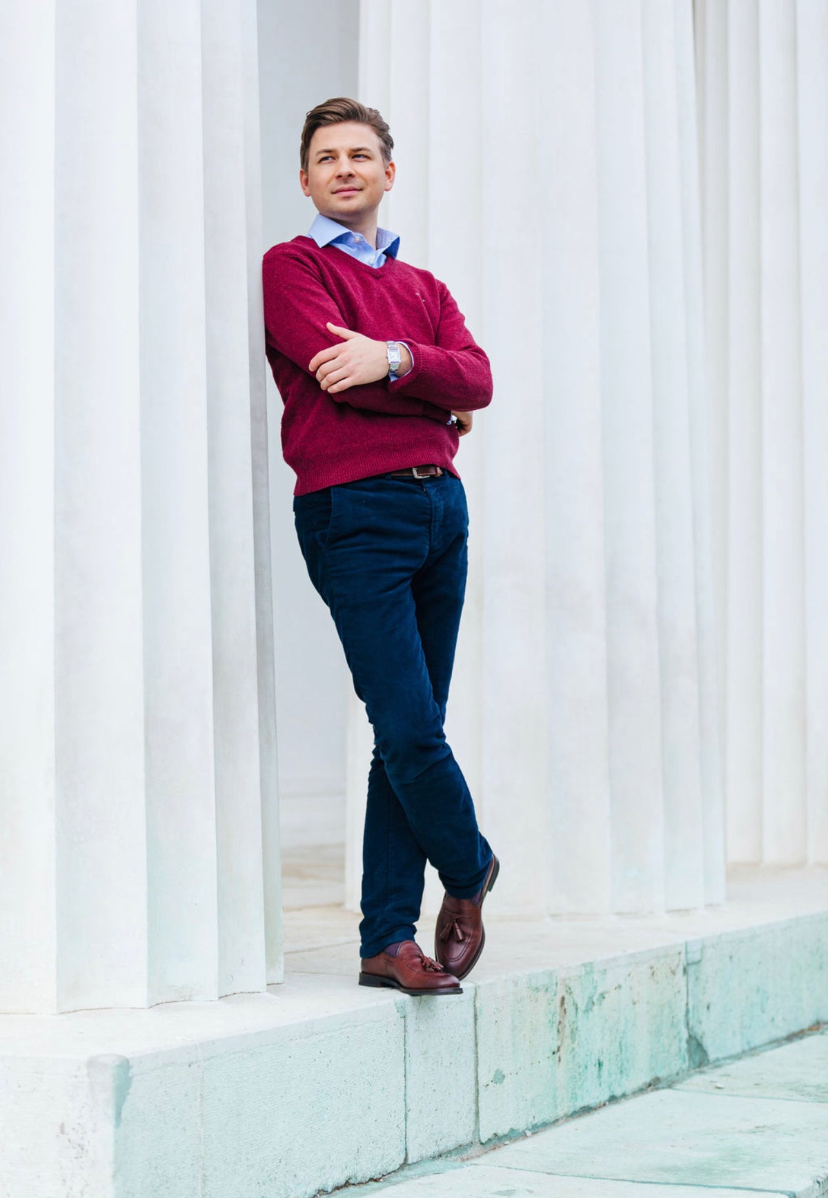Herren Tasselloafer Bordo